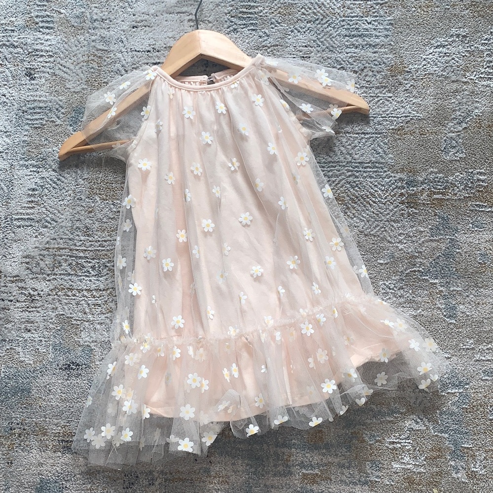 Rachel Zoe tulle Cream Floral Dress size 2t